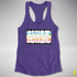 Assume Nothing Queer Pride Flag Racerback Tank - Purple